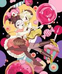  beret blonde_hair boots candy charlotte_(madoka_magica) cookie cosplay crossdressing cupcake doughnut food gokotai green_eyes hair_flaps hair_over_one_eye hat hotarumaru lollipop mahou_shoujo_madoka_magica male_focus michelle_(ooo-anteat) momoe_nagisa momoe_nagisa_(cosplay) multiple_boys otoko_no_ko pantyhose polka_dot skirt smile thighhighs tomoe_mami tomoe_mami_(cosplay) touken_ranbu wavy_hair yellow_eyes 