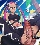  dark_skin footjob furanh ganguro plumeria_(pok&egrave;mon) pok&egrave;mon team_skull 