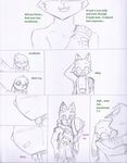  anthro canine clothing comic disney duo female fox hi_res judy_hopps lagomorph male mammal nick_wilde pace2n9tmaker rabbit scar simple_background young zootopia 