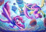  2016 blue_hair clothing day equine eyelashes eyes_closed feathered_wings feathers female fluttershy_(mlp) flying friendship_is_magic fur hair hooves horn jowybean magic male mammal my_little_pony open_mouth outside pegasus pink_fur pink_hair pinkie_pie_(mlp) smile snails_(mlp) tongue unicorn wings yellow_feathers yellow_fur 