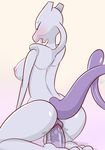  anthro blush dildo eyes_closed female legendary_pok&eacute;mon mewtwo nintendo open_mouth pcred566 pok&eacute;mon pussy pussy_juice sex_toy simple_background solo vaginal video_games 