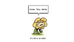  2016 angry animated flora_fauna flower flowey_the_flower plant simple_background speech_bubble text undertale unoobang video_games white_background 