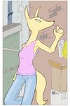  anthro armpits avo canine clothed clothing colored disney egyption_wolf fan_character female mammal opashoo pack_street rt_pilon wolf zootopia 