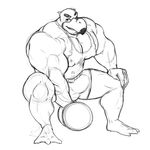  avian ayden_(brogulls) biceps bird bulge clothed clothing exercise hyper hyper_muscles kosmonius male muscular nipples pecs seagull sketch solo weightlifting workout 