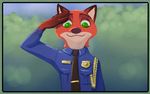  anthro canine clothed clothing disney fox fur male mammal mistermead nick_wilde police_uniform uniform zootopia 