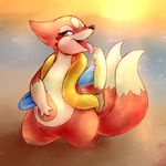  beach bedroom_eyes female feral finger_lick floatzel half-closed_eyes kneeling looking_at_viewer nintendo open_mouth pok&eacute;mon sand seaside seductive shikaro smile solo sun tongue tongue_out video_games water 