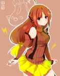  brown_hair clothing colored_nails elbow_gloves female fish fish_humanoid gloves hair human humanized humanoid mammal marine nintendo pok&eacute;mon skirt solo stunfisk takeshima_(nia) turtleneck video_games 