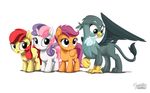  2016 apple_bloom_(mlp) avian equine female friendship_is_magic gabby_(mlp) group gryphon horn horse mammal my_little_pony mysticalpha pegasus pony scootaloo_(mlp) sweetie_belle_(mlp) unicorn wings 