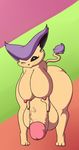 anthro balls big_balls big_breasts blush breasts delcatty dickgirl english_text feline flygon_(artist) huge_balls huge_breasts hyper hyper_balls hyper_penis intersex lumpsofcole mammal navel nintendo nipples nude penis pok&eacute;mon solo text thick_thighs video_games wide_hips 