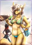  anthro beach bikini canine clothing female iceblock mammal nelly63 outside seaside solo_focus standing swimsuit 