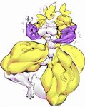  artist_request blue_eyes breasts digimon fingerless_gloves furry muscualr_female renamon 