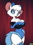  2016 bow breasts cleavage clothed clothing disney female gloves mammal miss_kitty mouse pandafox_(artist) rodent skimpy solo the_great_mouse_detective 