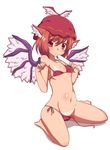  alternate_costume animal_ears areola_slip areolae bare_arms bare_legs bikini bikini_tan bird_wings breasts covered_nipples feathered_wings food full_body groin highres looking_at_viewer micro_bikini mystia_lorelei nagarakawa_shiraku navel partially_visible_vulva pink_eyes pink_hair popsicle short_hair side-tie_bikini sitting small_breasts solo stomach strap_pull swimsuit tan tanline thighs touhou untied untied_bikini wings 