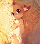  brown_eyes brown_fur cub cute detailed_background fur happy male mammal moki navel nipples nude pinup pose smile young 