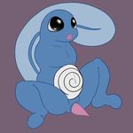  amphibian animal_genitalia animal_penis anthro barefoot big_tail black_eyes blue_skin erection genital_slit lips long_tail male nintendo nude open_mouth penis pink_lips pok&eacute;mon poliwag posexe simple_background sitting slit solo spread_legs spreading swirl tadpole video_games 