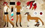  anthro briefs canine clothing feral fox horn looking_at_viewer male mammal model_sheet nelly63 smile solo standing underwear 