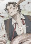  blood facial_hair male_focus sebastian_castellanos slime stubble tentacles tentacles_with_male the_evil_within vest waistcoat wavesheep 