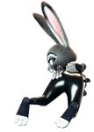  2016 3d_(artwork) anthro butt clothing digital_media_(artwork) disney female fur grey_fur hardynumb invalid_tag judy_hopps lagomoprh lagomorph mammal purple_eyes rabbit rubber splatypi tail_grab zootopia 