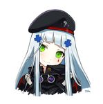  beret girls_frontline green_eyes hat highres hk416_(girls_frontline) huang_ting long_hair looking_at_viewer md5_mismatch solo 