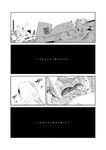  c-button cloak comic footprints greyscale kantai_collection monochrome solo tenryuu_(kantai_collection) translated trash 