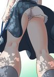  absurdres ass from_behind from_below girls_und_panzer grey_legwear head_out_of_frame highres holding_leash kneehighs kneepits leash legs nishizumi_maho panties pantyshot pantyshot_(standing) shirihime skirt solo standing underwear upskirt white_legwear white_panties 