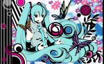  aqua_hair bad_id bad_pixiv_id hatsune_miku highres long_hair saihate_(vocaloid) solo very_long_hair vocaloid wallpaper yoko_(shiocolor) 