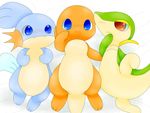  charmander cute lying mudkip nintendo on_back pok&eacute;mon schnecken snivy video_games 