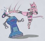  &lt;3 a.t.k._unit armor attack cat feline helmet katt_monroe kick machine mammal metalpandora nintendo robot star_fox video_games 