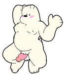  bear cartoon_network erection ice_bear male mammal nipples polar_bear slightly_chubby solo unknown_artist we_bare_bears 