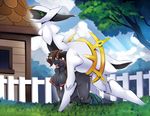  2016 all_fours anthro anthro_on_feral arceus bestiality big_breasts blue_nipples blue_nose breasts brown_eyes brown_hair canine dog doggystyle duo female feral freedomthai from_behind_position hair interspecies legendary_pok&eacute;mon male male/female mammal nintendo nipples open_mouth penis pok&eacute;mon pok&eacute;philia sex sherri_mayim tongue tongue_out video_games 