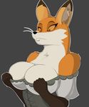  anthro armello bare_shoulders big_breasts breasts canine cleavage clothed clothing female fox inner_ear_fluff mammal rheumatism scarlet_(armello) solo 