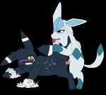  anal bdsm bondage bound cris(phantonumbreon) eeveelution glaceon ice lucaschu nintendo out pok&eacute;mon rape_face teeth tongue umbreon video_games 