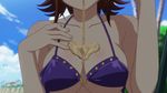  animated animated_gif beach bikini breasts cleavage large_breasts lotion mikado_ryouko rubbing solo to_love-ru 