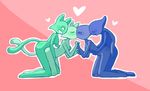  &lt;3 blush brother brother_and_sister cat elemental feline female incest kissing linda_(nekuzx) male male/female mammal nekuzx nude penetration sibling sister water 