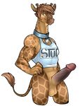  anthro balls collar erection giraffe infected-ellis male mammal penis solo whitney_(vader120) 