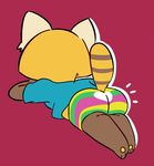  &lt;3 aggressive_retsuko anthro big_butt butt clothing gabbah mammal panties pink_background rear_view red_panda retsuko sanrio simple_background underwear 