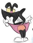  animaniacs anthro clothing cub dot_warner female flower flower_in_hair mammal mammel panties plant simple_background soulcentinel underwear upskirt warner_brothers young 