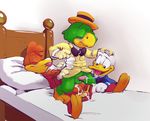  anal anal_penetration avian balls bed bird disney donald_duck duck group group_sex jos&eacute;_carioca male male/male oral panchito_pistoles penetration penis sex the_three_caballeros threesome yamamoto 