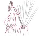  arrow black_nose bow canine clothing disney fangs fox japanese_clothing ky-jane mammal mulan_(copyright) nick_wilde quiver zootopia 