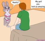  bed big_breasts blush bonnie_hopps breasts cleavage clothed clothing disney female human interspecies lagomorph lingerie male mammal mature_female rabbit thatgtaguy zootopia 