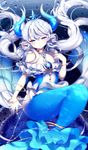  cleavage elsword horns lu_(elsword) mermaid pointy_ears tagme 