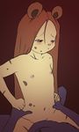  2016 animated anthro armpits blush breasts cowgirl_position cub duo female flat_chested grinding hair long_hair male male/female mammal nipples on_top penetration red_eyes sex sicmop vaginal vaginal_penetration young 