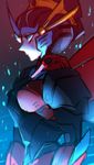  1girl autobot blue_eyes breasts headdress mecha mecha_girl no_humans robot solo transformers windblade windblade_(transformers) wings 