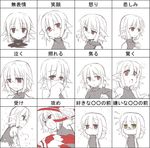  adyisu altair_floone angry blush chart claws closed_eyes crying expression_chart expressions long_hair looking_at_viewer multiple_views open_mouth original red_eyes short_hair simple_background smile surprised tears teeth white_hair 