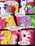  2016 anthro anthrofied comic dragon earth_pony english_text equine female friendship_is_magic hair horse mammal my_little_pony pinkie_pie_(mlp) pony rarity_(mlp) spike_(mlp) suirano text 
