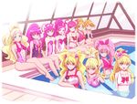  aida_mana aino_megumi asahina_mirai bikini blonde_hair blue_eyes bow brown_eyes brown_hair choker color_connection cure_black cure_bloom cure_blossom cure_dream cure_flora cure_happy cure_heart cure_lovely cure_melody cure_miracle cure_peach dokidoki!_precure earrings fresh_precure! futari_wa_precure futari_wa_precure_splash_star go!_princess_precure h26r hair_ornament hair_rings hanasaki_tsubomi happinesscharge_precure! haruno_haruka heart heart_hair_ornament heartcatch_precure! hoshizora_miyuki houjou_hibiki hyuuga_saki jewelry long_hair looking_at_viewer mahou_girls_precure! misumi_nagisa momozono_love multicolored_hair multiple_girls navel one-piece_swimsuit pink_bow pink_choker pink_eyes pink_hair ponytail pool precure rei_no_pool short_hair smile smile_precure! streaked_hair suite_precure swimsuit twintails two-tone_hair wide_ponytail yes!_precure_5 yumehara_nozomi 