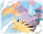  articuno artist_request fire flying moltres no_humans pokemon zapdos 