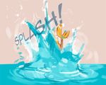  animated fish hair herny humanoid marine orange_hair priscilla_anchorstream splash water 