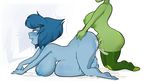  alien big_breasts blushmallet breasts cartoon_network cum cum_inflation dickgirl female gem_(species) inflation intersex lapis_lazuli_(steven_universe) nude peridot_(steven_universe) steven_universe 