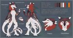  4_fingers 4_toes anthro black_lips breasts brown_hair feathers featureless_breasts featureless_crotch female fur hair hioshiru model_sheet navel nude open_mouth sergal solo standing teeth toes tongue white_fur wide_hips yellow_eyes 